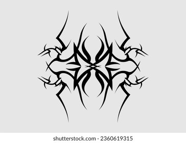 Vector tribal tattoo symmetrical insect