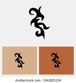 Idea del logotipo simple de la plantilla del vector del tatuaje tribal vectorial
