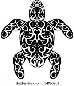 Vectortribal Tattoo Turtle