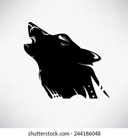 Vector tribal tattoo with wolf