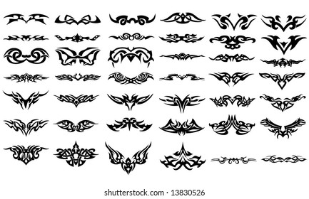 Vector tribal tattoos