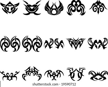 Vector Tribal Tattoos Stock Vector (Royalty Free) 19590712 | Shutterstock