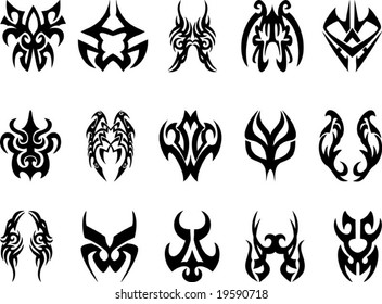 Vector Tribal Tattoos Stock Vector (Royalty Free) 19590718 | Shutterstock