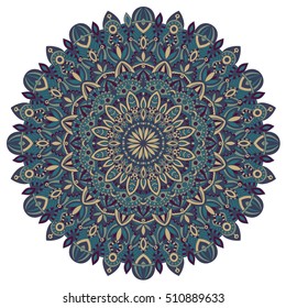 Vector tribal vintage ethnic seamless pattern for print. Mandala background. Handmade oriental ornament.