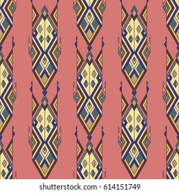 Vector Tribal vintage ethnic seamless pattern. Aztec, mexican, navajo, african motif