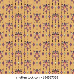 Vector Tribal vintage ethnic seamless pattern. Aztec, mexican, navajo, african motif