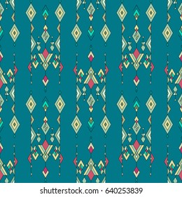 Vector Tribal vintage ethnic seamless pattern. Aztec, mexican, navajo, african motif