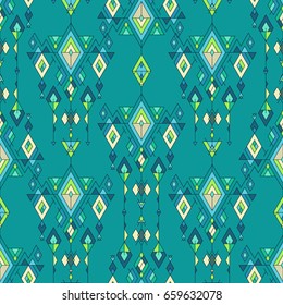 Vector Tribal vintage ethnic seamless pattern. Aztec, mexican, navajo, african motif