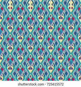 Vector Tribal vintage ethnic seamless pattern. Aztec, mexican, navajo, african motif