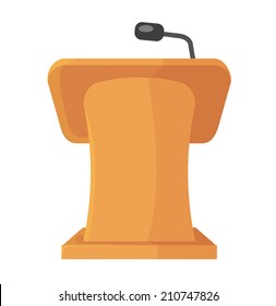 Vector Tribune Flat Icon
