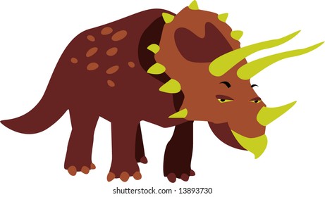 vector triceratops design: dinosaurs series