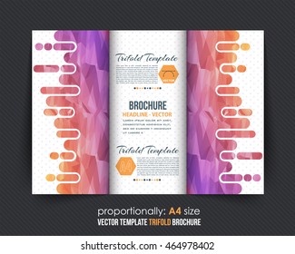 Vector Tri-Fold Brochure Design. Corporate Leaflet, Cover Template