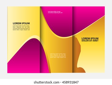 Vector tri-fold brochure design template
