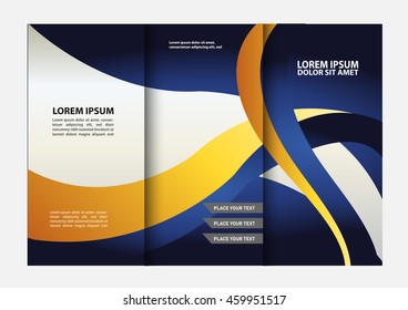 Vector tri-fold brochure design template

