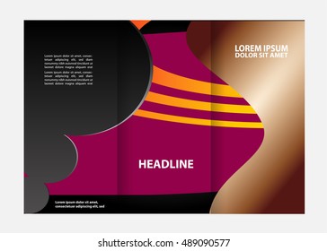 Vector tri-fold brochure design template
