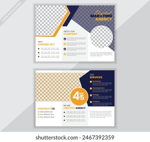 Vector trifold corporate brochure template 