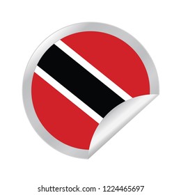 Vector Trinidad and Tobago circle folded