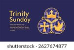 vector trinity sunday poster template