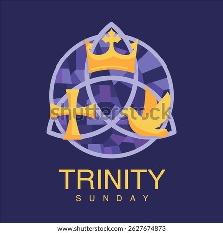 vector trinity sunday poster template