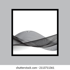 Vector triptych contemporary art, arthouse. Abstract black lines, interlacing, water, waves.  Pictures for a room, office, apartment, house, booklets, business.