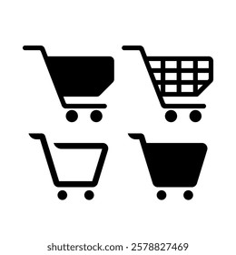 Vector trolley illustration on white background