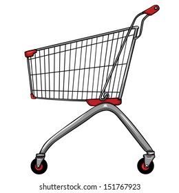 vector trolley for shopping