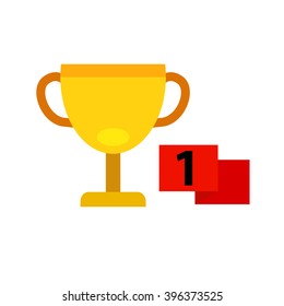 vector trophy award icon