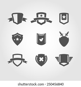 Vector trophy and awards icons set