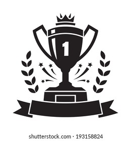 Vector Trophy Black Cup Silhouette