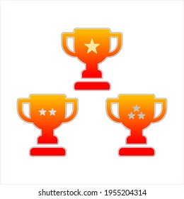 vector trophy, trophy with color gradations suitable for comics, book illustrations, covers, symbols, sports, school competitions, competitions, leagues