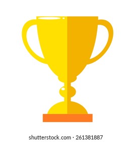 Vector Trophy Cup Flat Icon