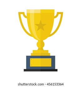 Vector Trophy Cup Flat Icon