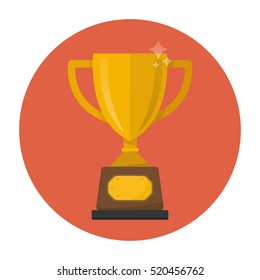 Vector Trophy Cup Flat Icon