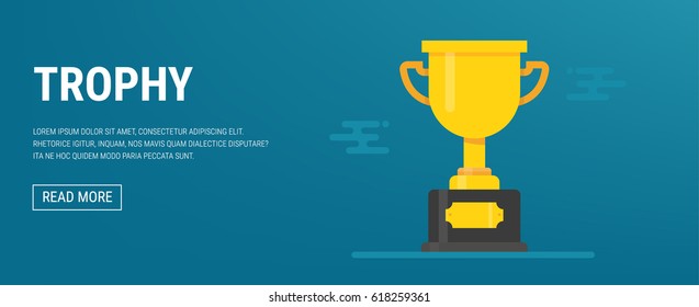 Vector Trophy Cup Flat Icon