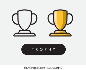 Ilustración de la copa de trofeo vectorial