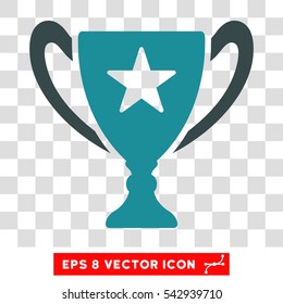 Vector Trophy EPS vector pictograph. Illustration style is flat iconic bicolor soft blue symbol on a transparent background.