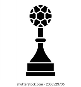 Vector Trophy Glyph Icon Design
