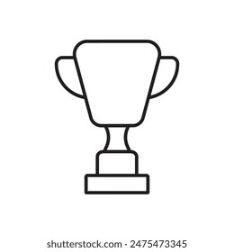 Vector trophy icon, editable stoke