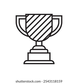 Vektortrophäen-Symbolkontur. Trophäensymbol