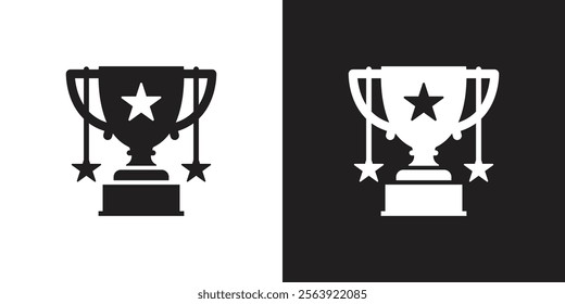 Vector Trophy Icons Black And White