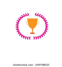 vector trophy logo or clipart or icon