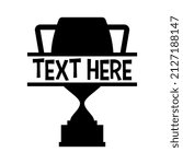 Vector Trophy Name Frame on White Background