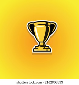 vector trophy winner The vector gold trophy is a symbol of victory in a sporting event.