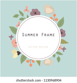 Vector tropic frame summer illustration Wedding cards Cards 