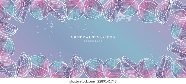 Fondo abstracto vectorial tropical con hojas de acuarela. Antecedentes del texto, fotos, diplomas, postales y presentaciones