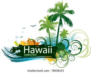 Vector tropical background