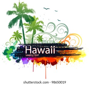 Vector tropical background