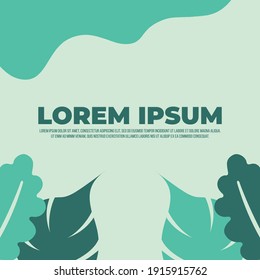 Vector Tropical background with Green leaves.