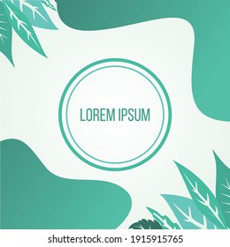 Vector Tropical background with Green leaves.