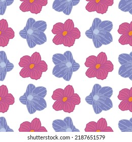 Vector azul tropical, flores rosadas, rayas fondo sin costura. Excelente para telas, scrapbooking, proyectos de fondo, fondos, invitaciones, proyectos de diseño.